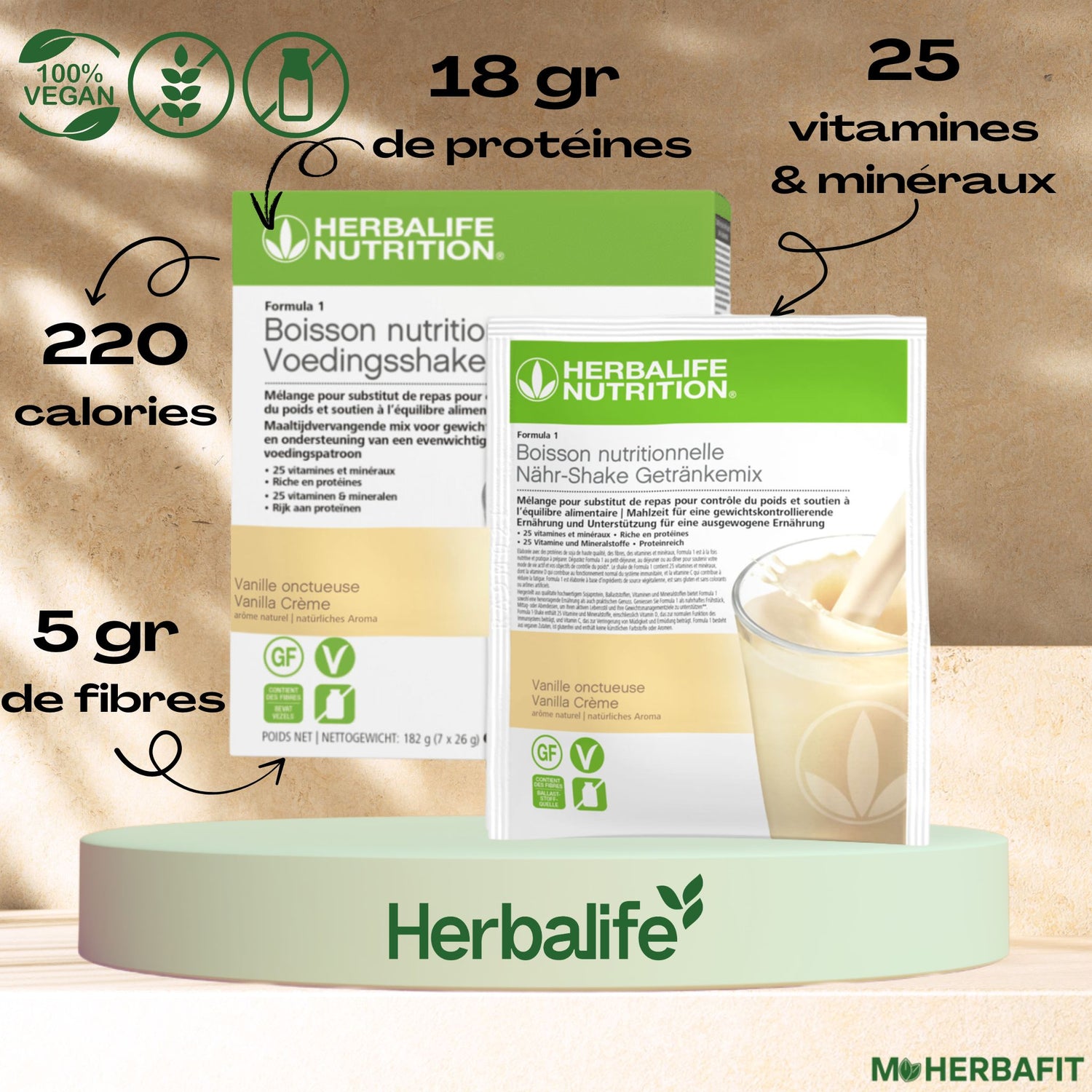 Formule 1 en sachet 3 saveurs – Boisson Nutritionnelle Équilibrée (7 x 26g)